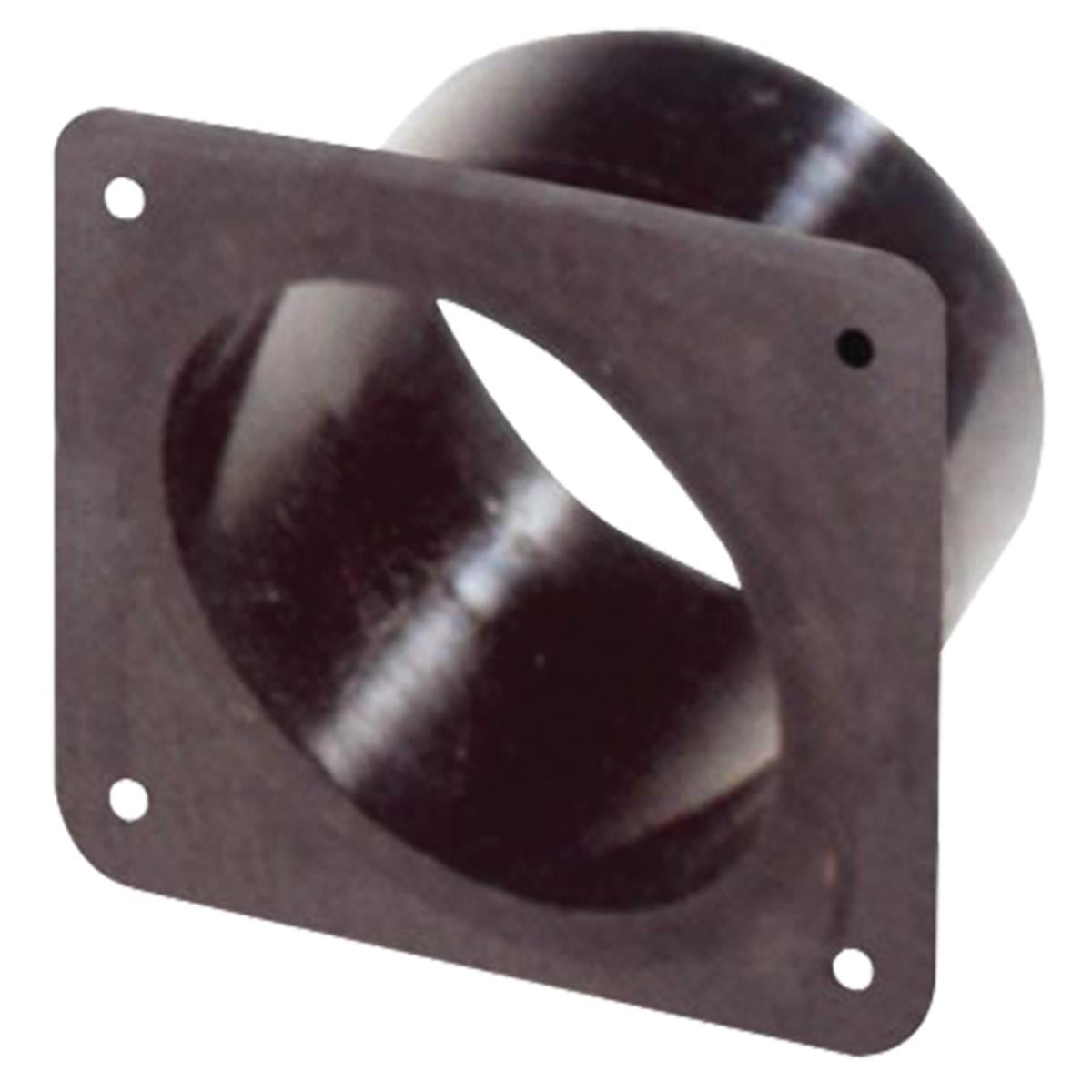  Ventilator Connector, PVC, Straight, Ø100mm, Black 
