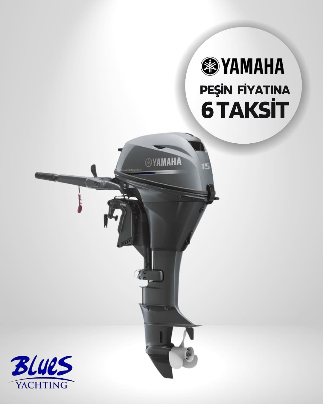  YAMAHA F15CMHS 15 HP Manuel Kısa Şaft Dıştan Takma Deniz Motoru 