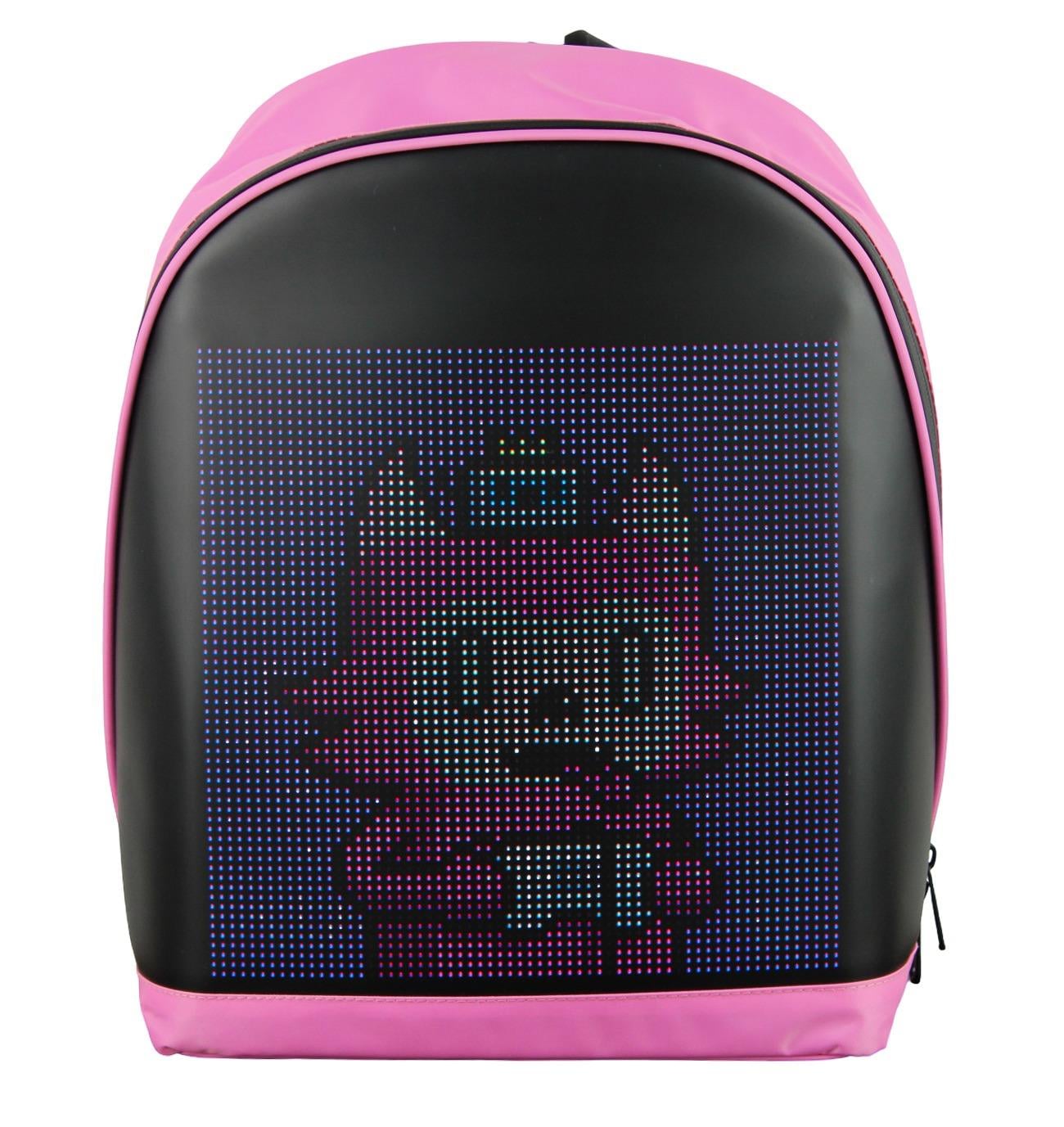 Funky BAG Led Ekranlı Akıllı Sırt Çantası Pembe