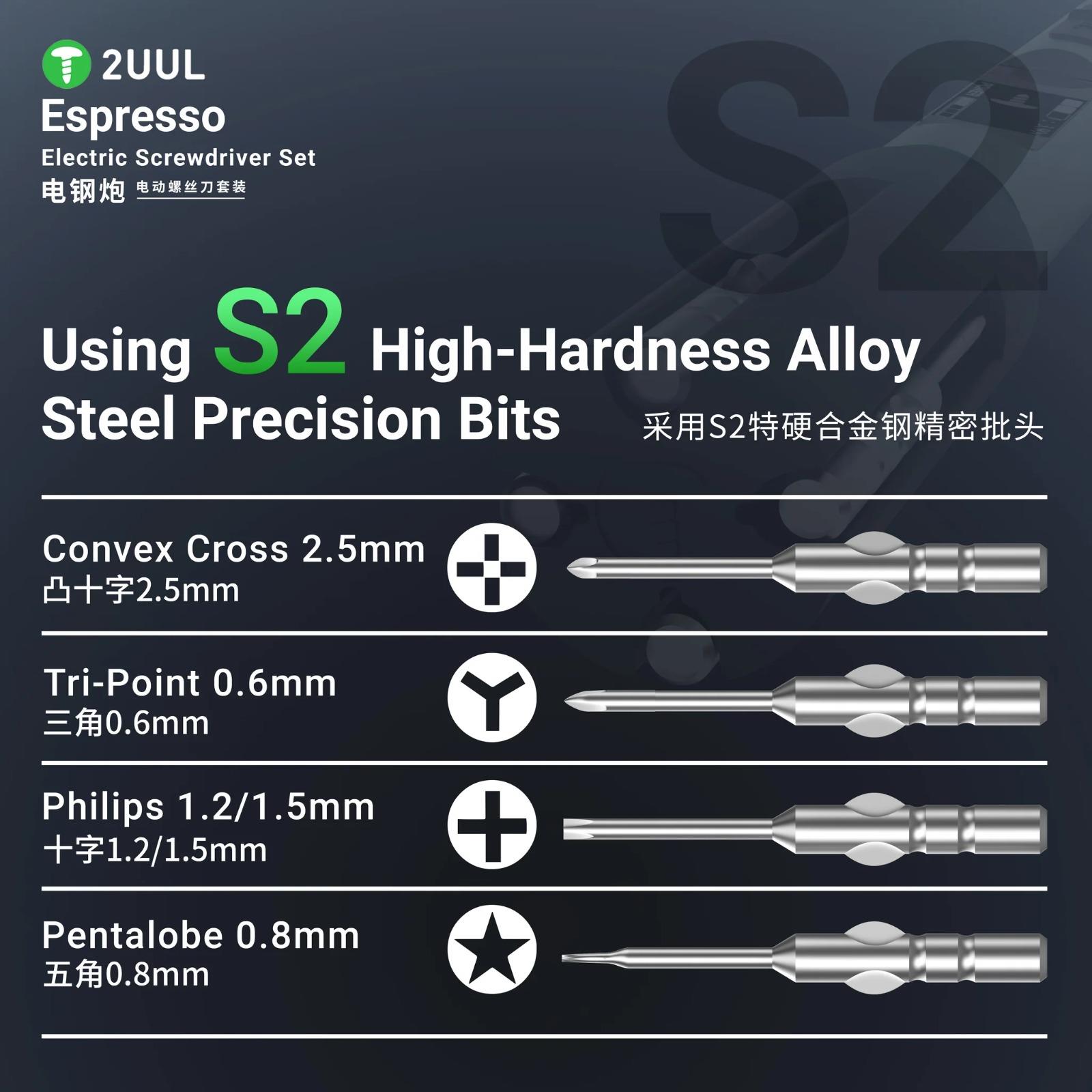 2UUL SD11 Espresso Elektrikli Tornavida Seti