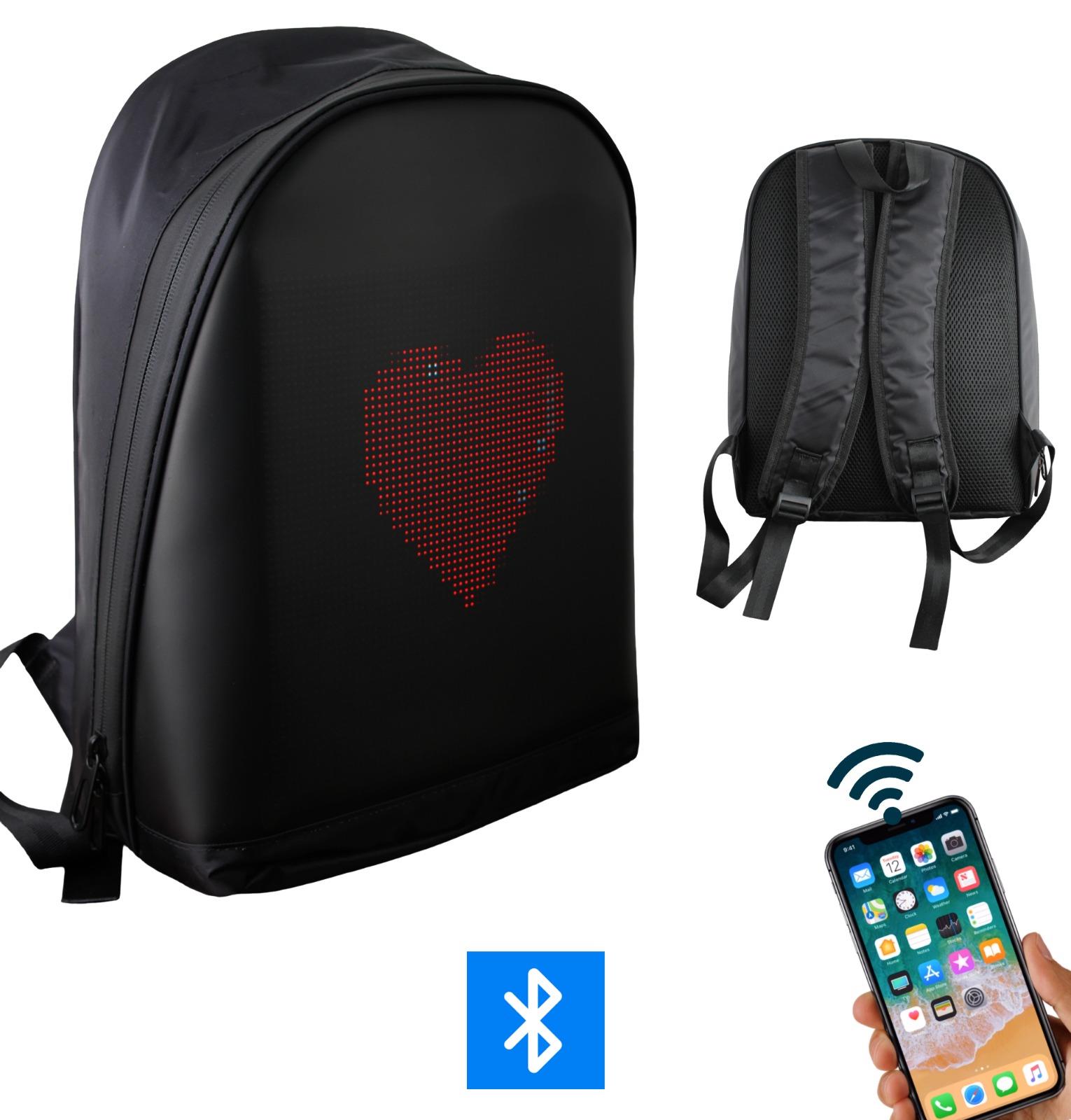 Funky BAG Led Ekranlı Akıllı Sırt Çantası Siyah