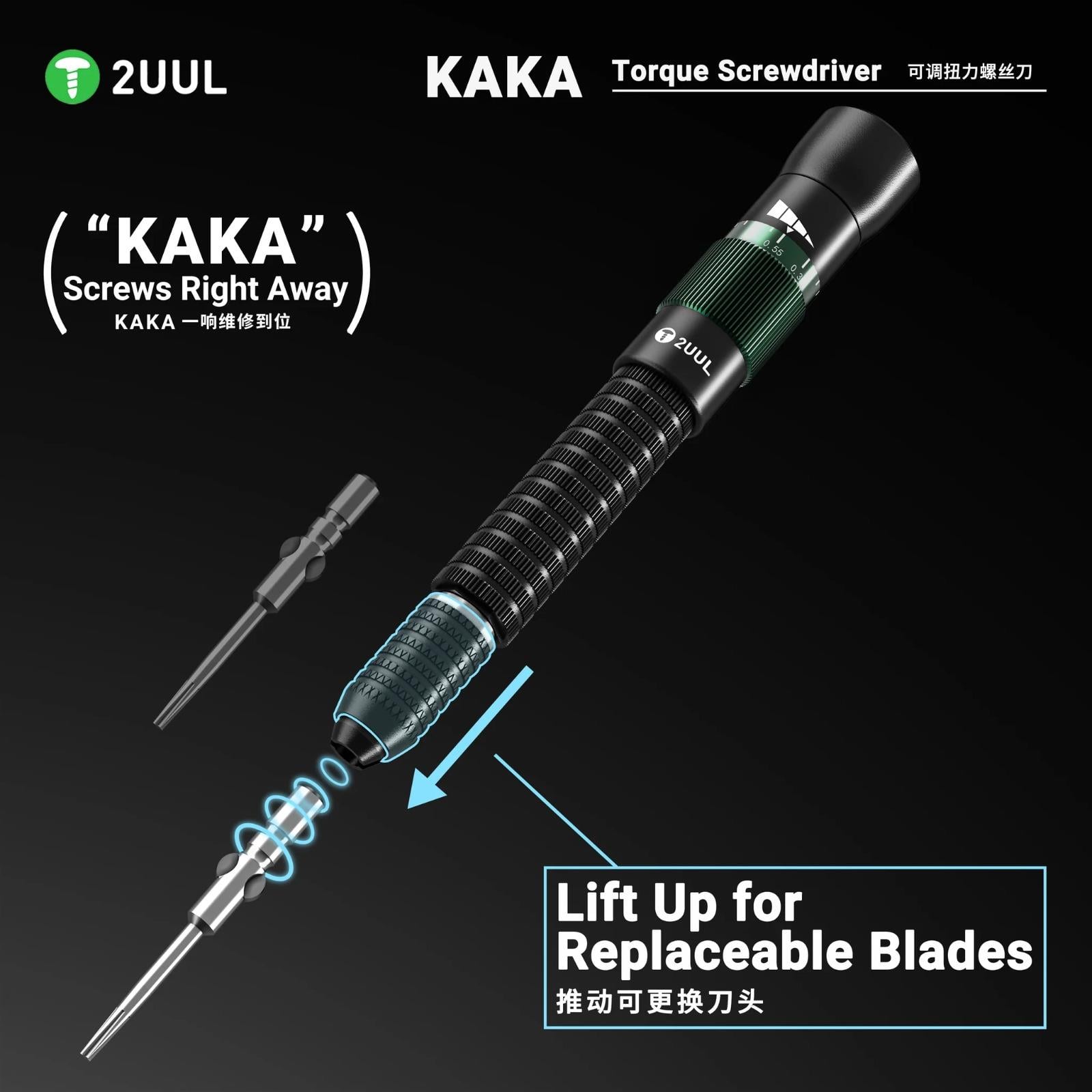 2UUL SD21 KaKa Ayarlanabilir Torklu Manyetik Tornavida (Pentalobe 0.8mm)