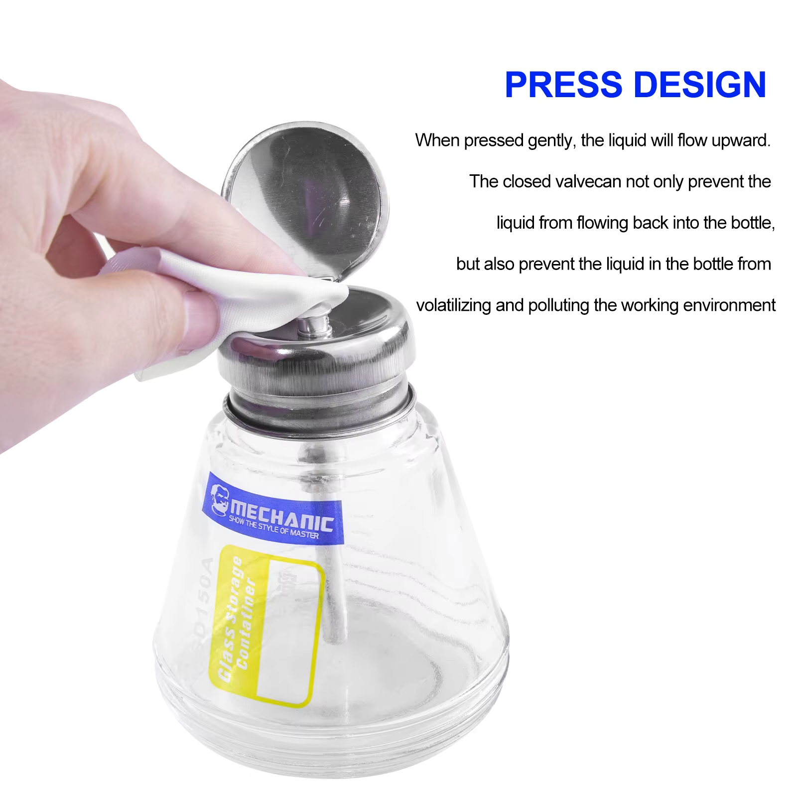 Mechanic SD150A Cam Pompalı Solüsyon Şişesi 150ml