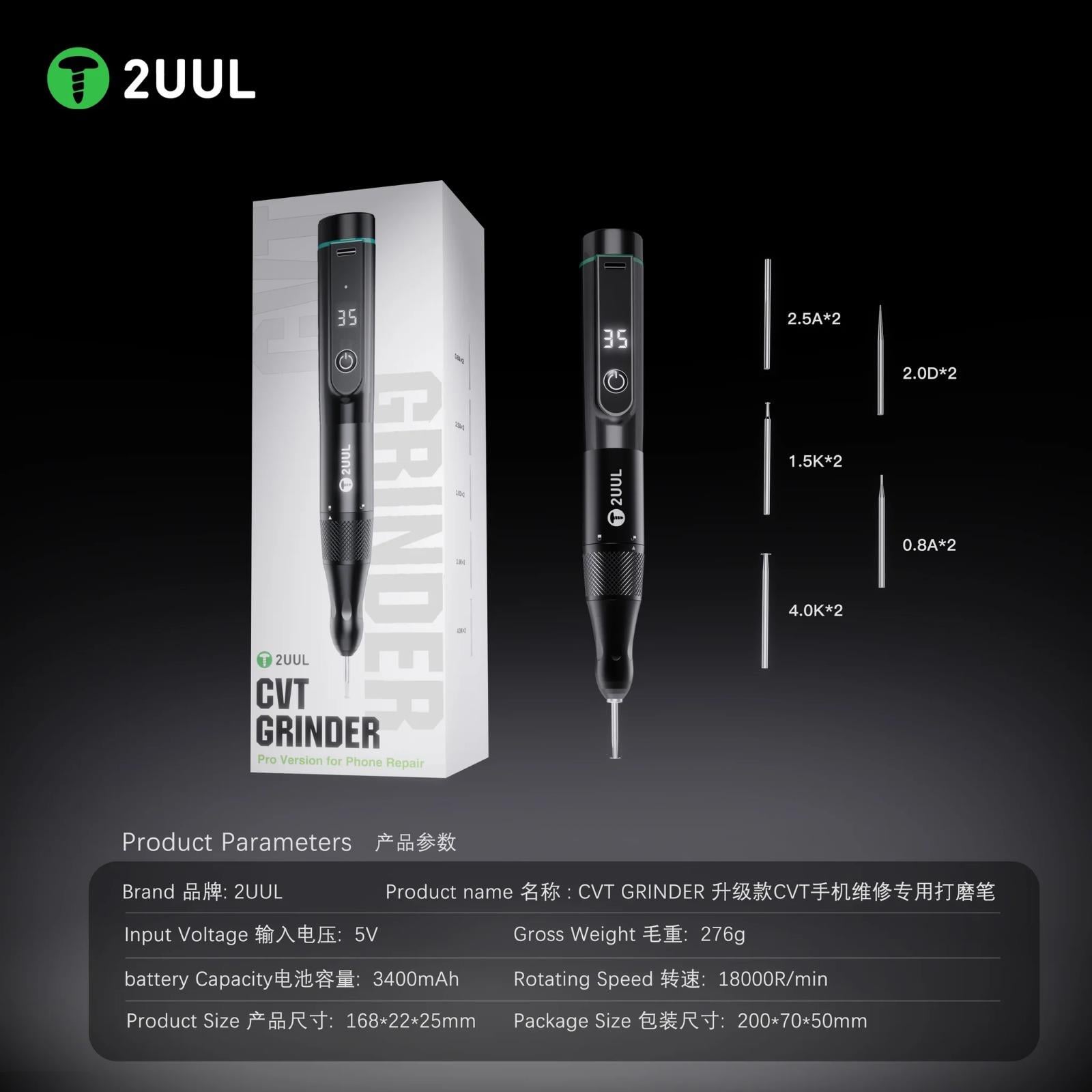 2UUL DA84 CVT Grinder Pro Çok Fonksiyonlu Şarjlı Taşlama ve Delme Kalemi
