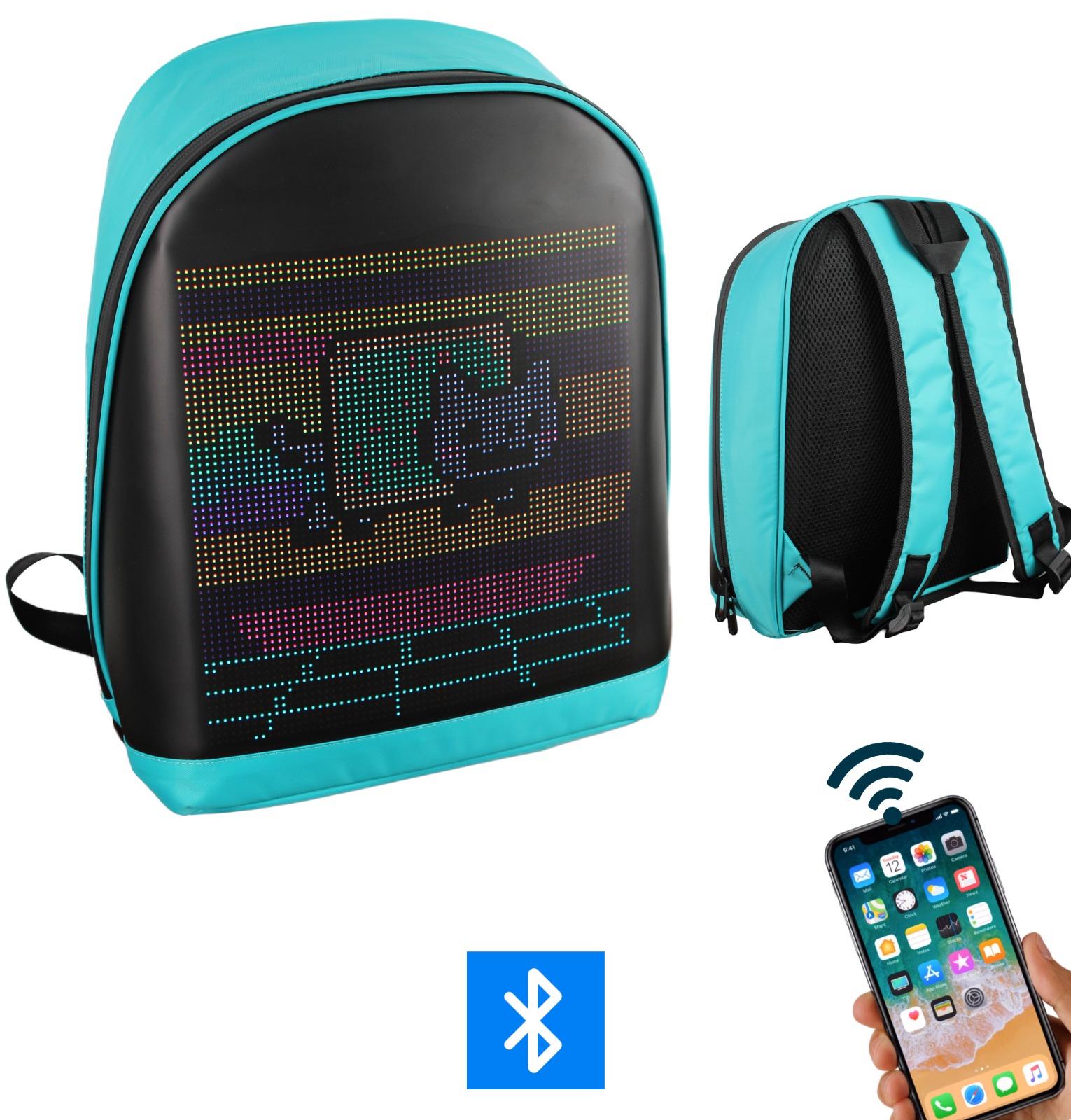 Funky BAG Led Ekranlı Akıllı Sırt Çantası Mavi
