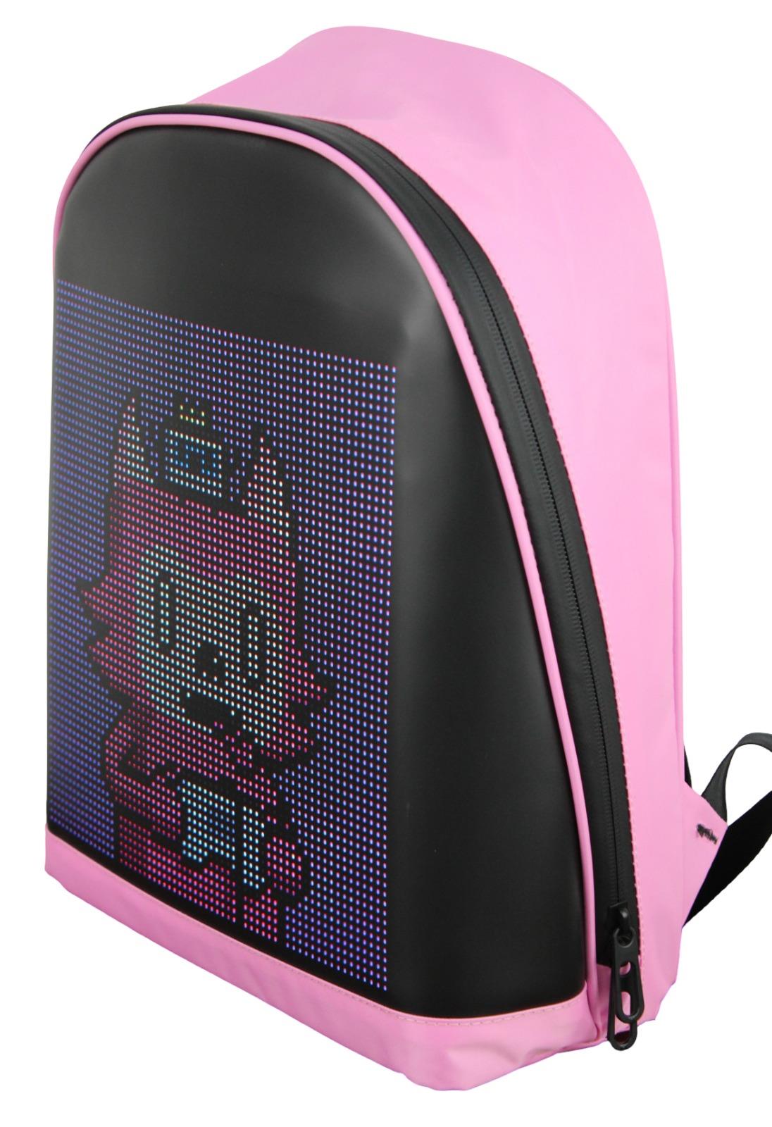Funky BAG Led Ekranlı Akıllı Sırt Çantası Pembe