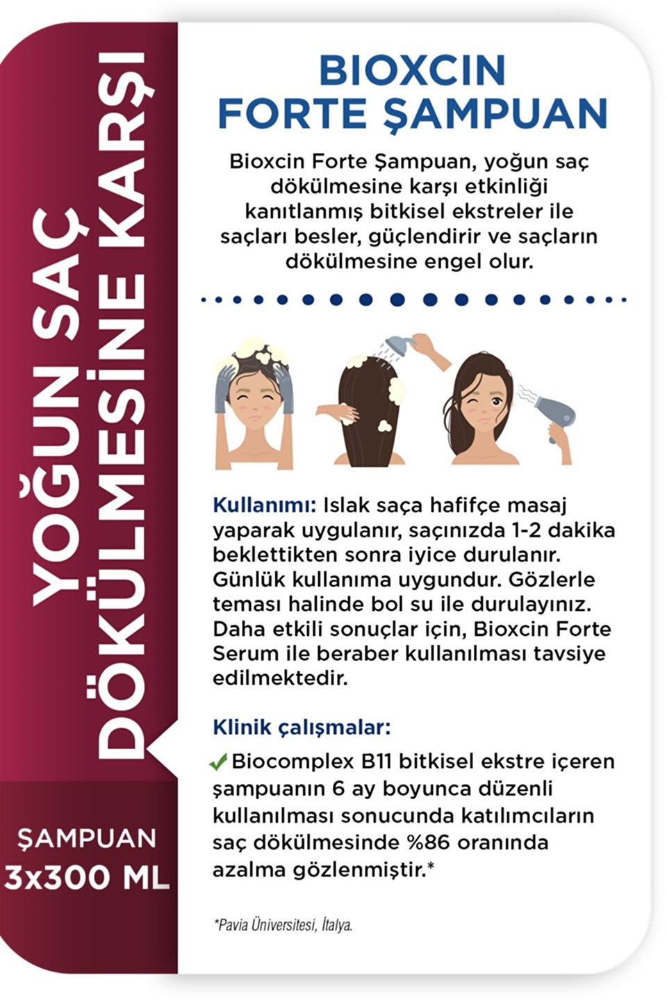 Bioxcin Forte Yoğun Saç Dökülmesine Karşı Bitkisel Şampuan 300 ml - 3 Al 2 Öde