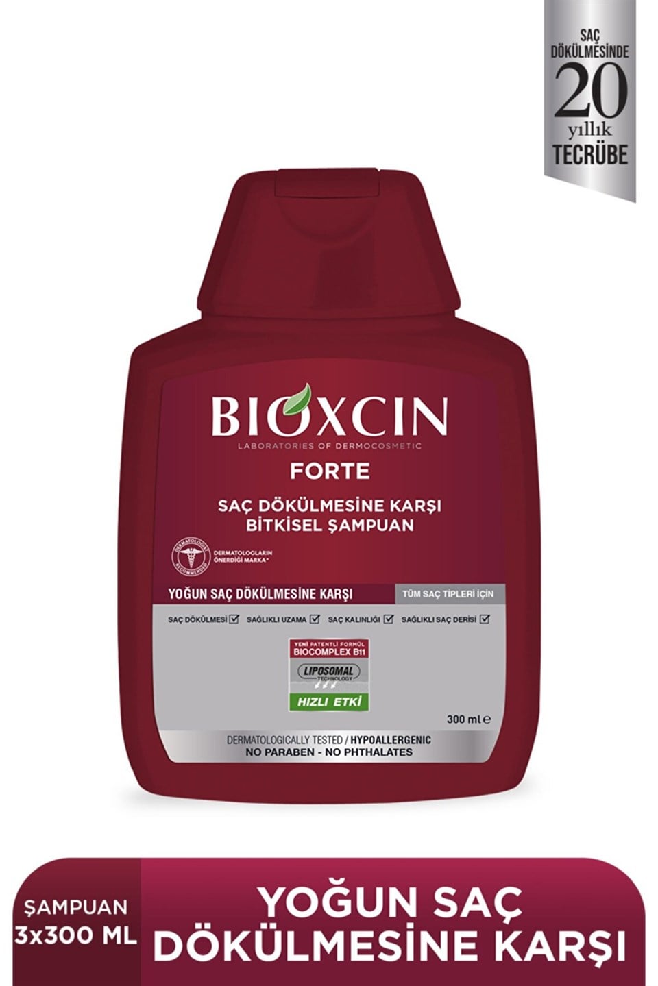 Bioxcin Forte Yoğun Saç Dökülmesine Karşı Bitkisel Şampuan 300 ml - 3 Al 2 Öde