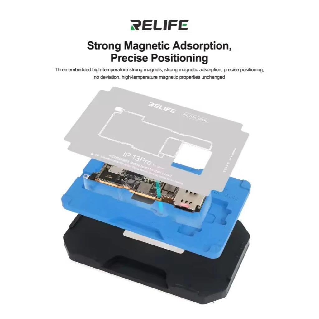 Relife RL-601T 31'i 1 Arada Orta Katman Kalay Dikme BGA Reballing Platform Seti (iPhone X – 17 Pro Max)