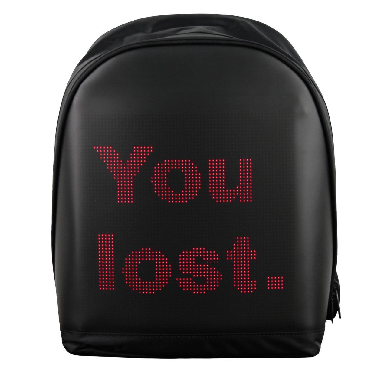 Funky BAG Led Ekranlı Akıllı Sırt Çantası Siyah