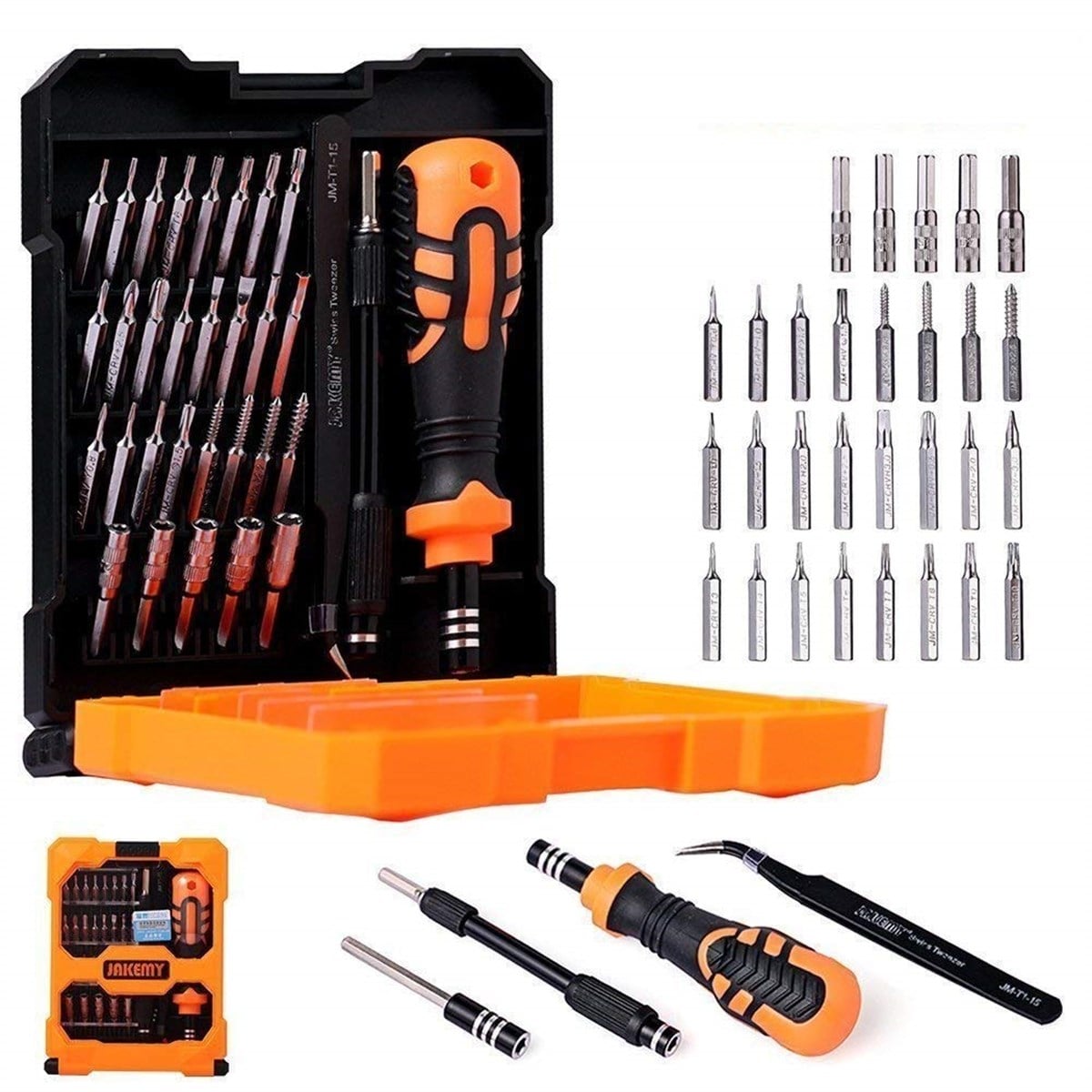 Jakemy JM-8160 Taşınabilir 33 Parça Çok Fonksiyonlu Hassas Tornavida Seti