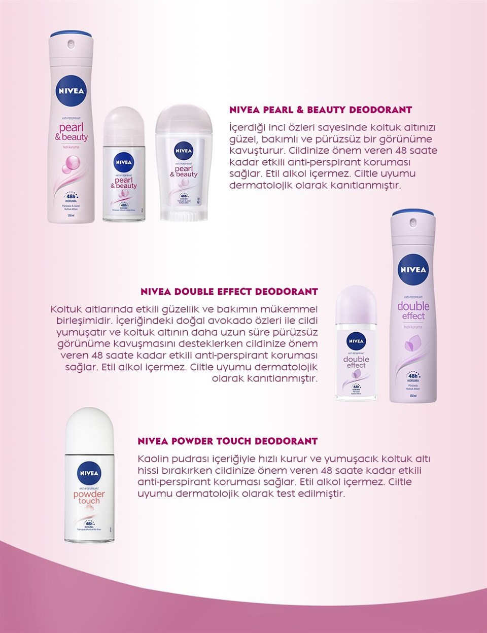 Nivea Bayan Roll-On Powder Touch 50 ml