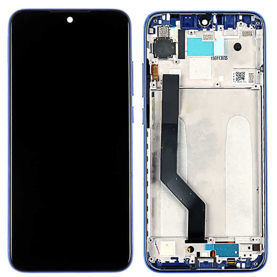 Xiaomi Redmi Note 7 Pro Lcd Ekran Dokunmatik Mavi Çıtalı