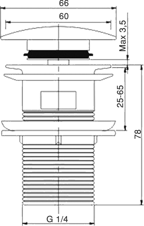 DR-03 Rose Gold Sifon Üst Takımı (Tahliye Delikli)