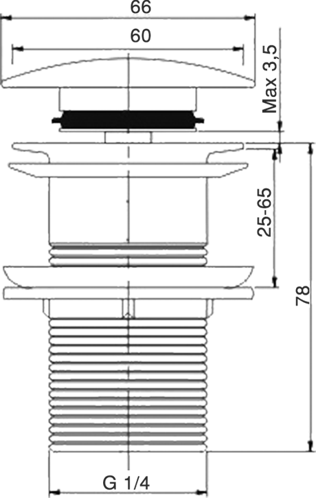 DR-04 Krom Sifon Üst Takımı (Tahliye Deliksiz)