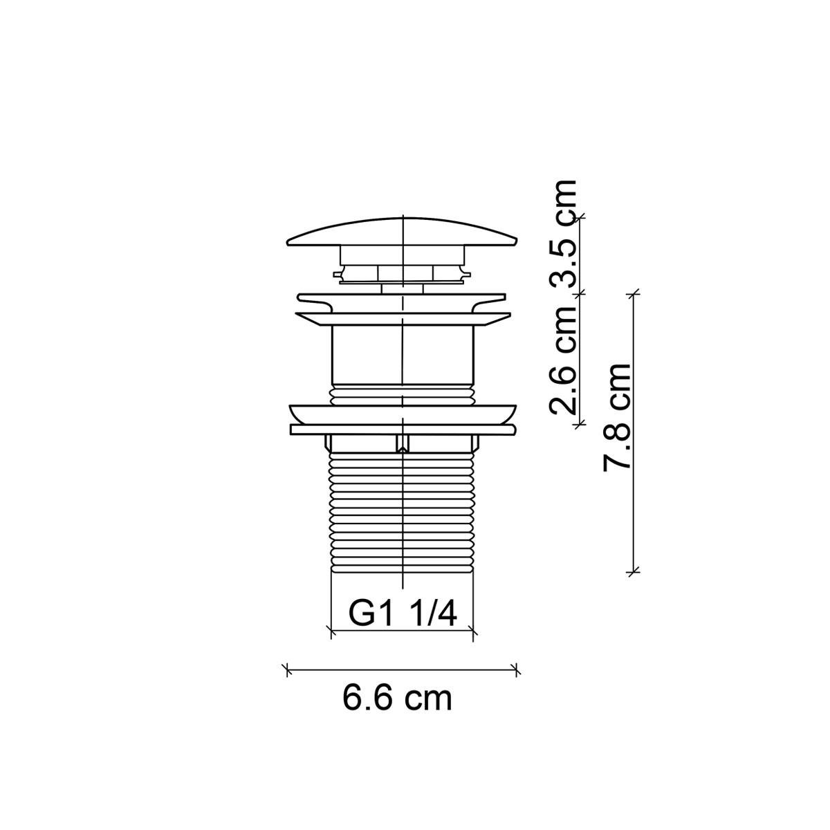 DR-09MS Mat Siyah Sifon Üst Takımı (Tahliye Deliksiz)