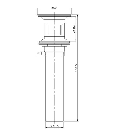 DR-10C Krom Sifon Üst Takımı (Tahliye Delikli)