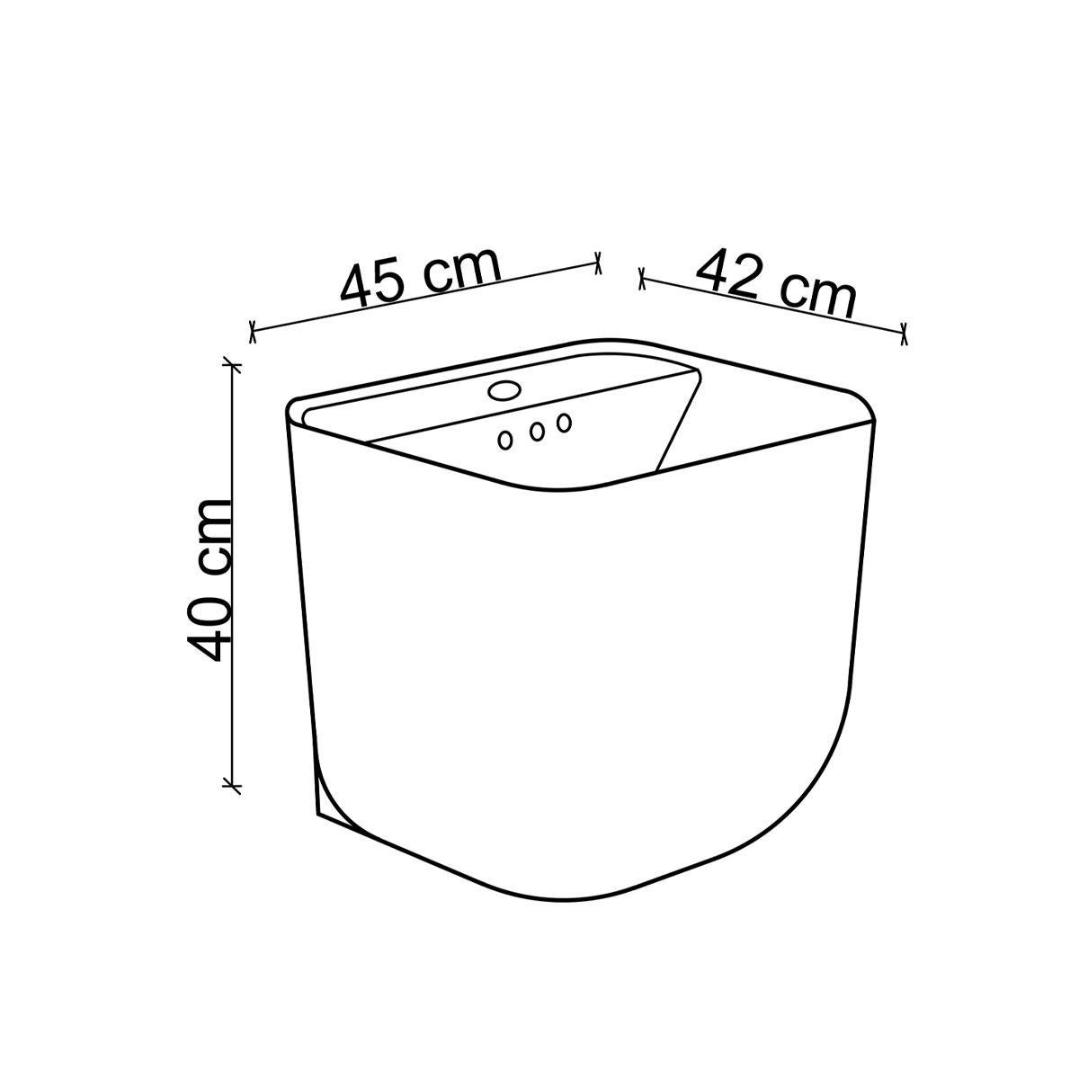 E-251MA Monoblok Lavabo Mermer Desenli Beyaz & Altın