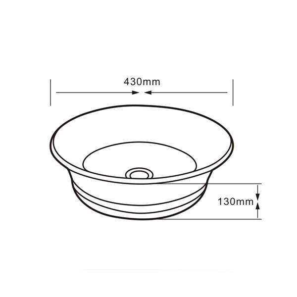 E-3011BR Tezgah Üstü Porselen Lavabo
