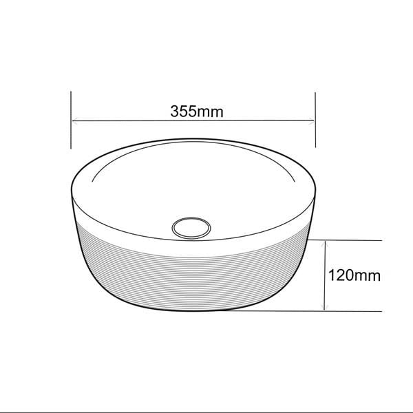 E-4000R Tezgah Üstü Porselen Lavabo