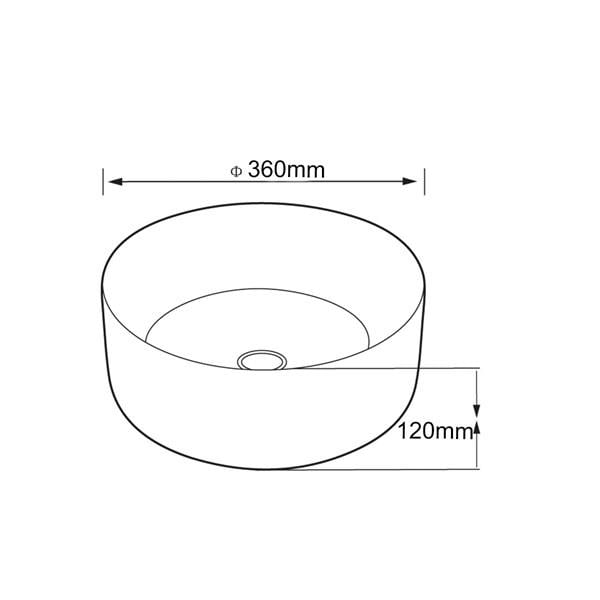 E-4040 Tezgah Üstü Porselen Lavabo