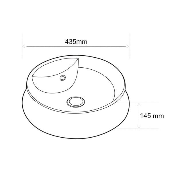 E-4045-1 Tezgah Üstü Porselen Lavabo