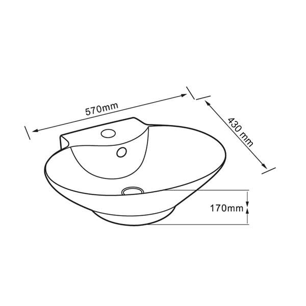 E-4106 Tezgah Üstü Porselen Lavabo