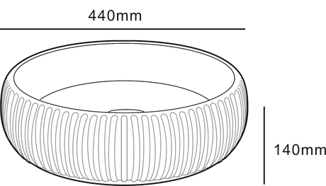E-4161S Tezgah Üstü Porselen Lavabo