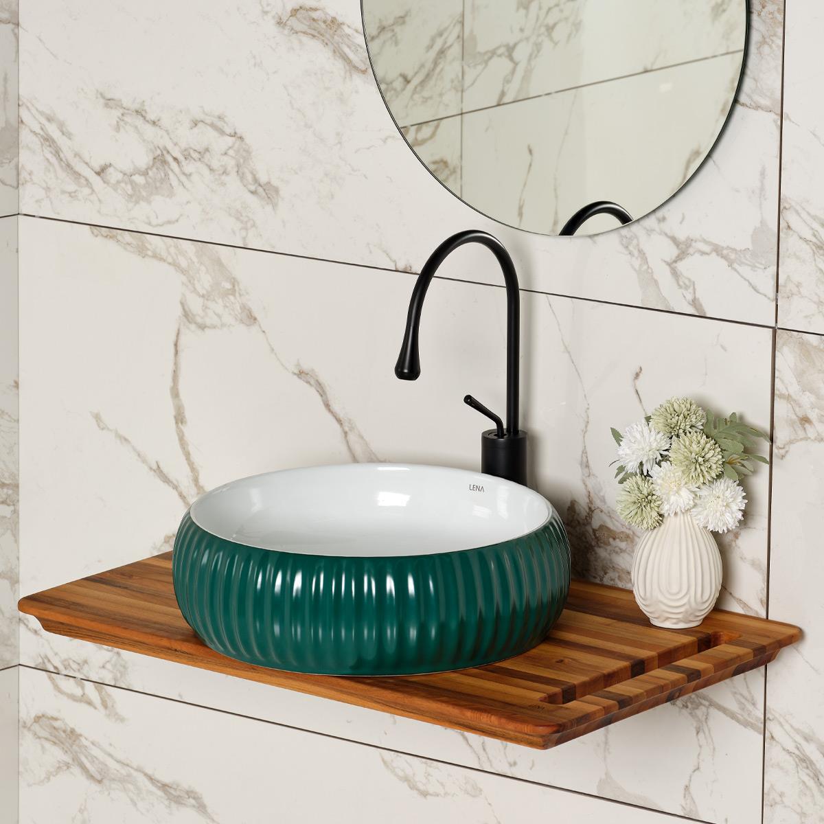 E-4161Y Tezgah Üstü Porselen Lavabo