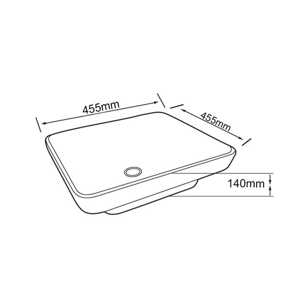 E-4416 Tezgah Üstü Porselen Lavabo