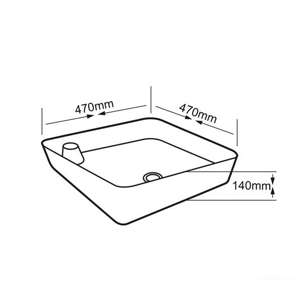 E-4620A Tezgah Üstü Porselen Lavabo