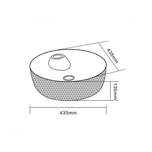E-5001A Tezgah Üstü Porselen Lavabo