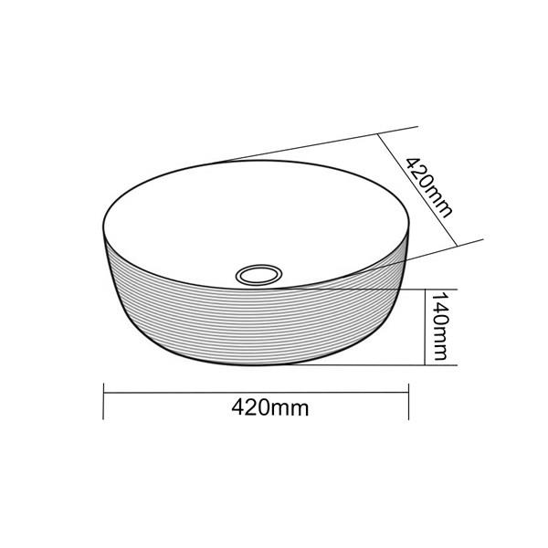 E-5004A Tezgah Üstü Porselen Lavabo
