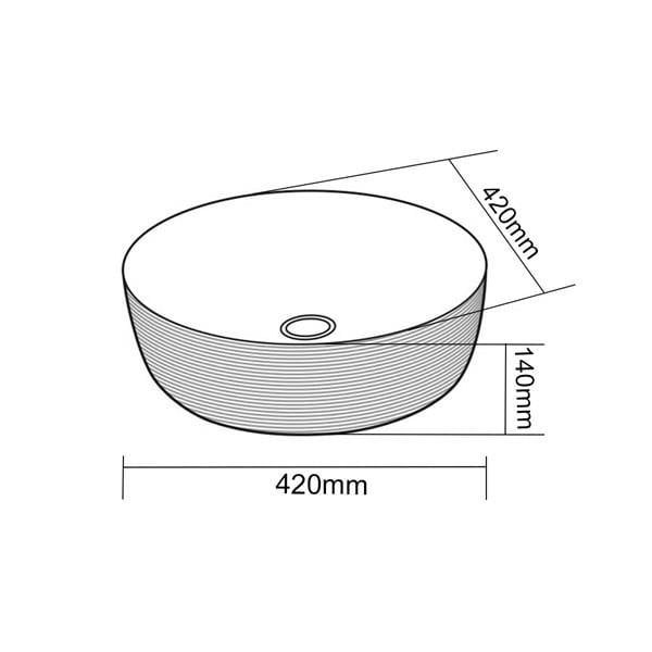 E-5004R Tezgah Üstü Porselen Lavabo