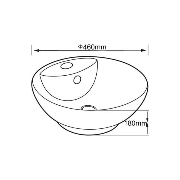 E-5033 Tezgah Üstü Porselen Lavabo