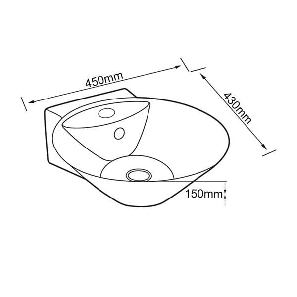 E-5036 Tezgah Üstü Porselen Lavabo