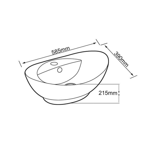 E-5080 Tezgah Üstü Porselen Lavabo