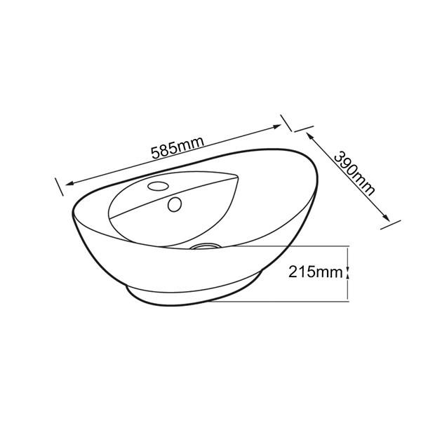 E-5080 Tezgah Üstü Porselen Lavabo