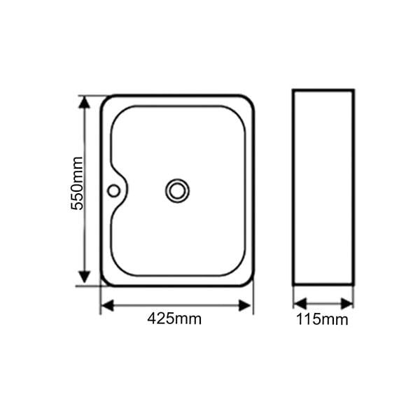 E-5174 Tezgah Üstü Porselen Lavabo