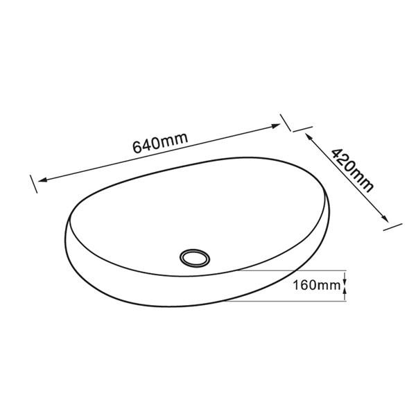 E-5257 Tezgah Üstü Porselen Lavabo