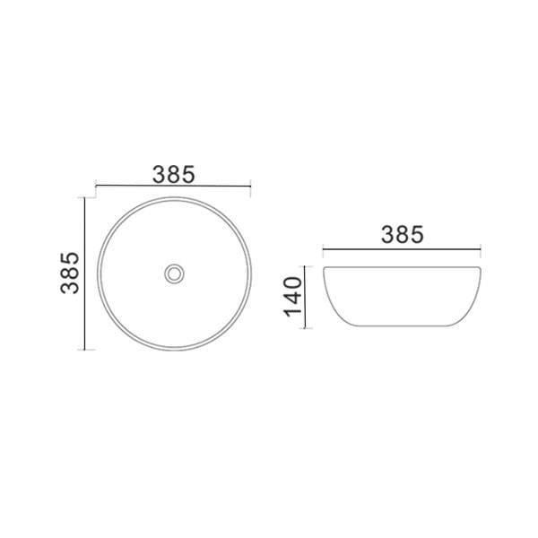 E-8115 Tezgah Üstü Porselen Lavabo