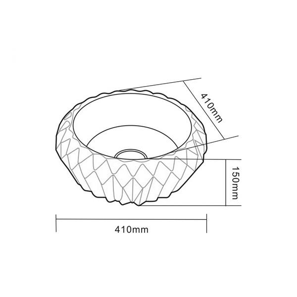 E-8233 Tezgah Üstü Porselen Lavabo