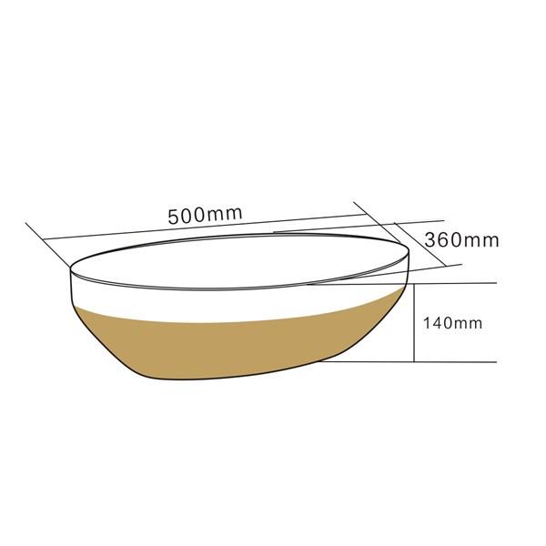 E-8304 Tezgah Üstü Porselen Lavabo