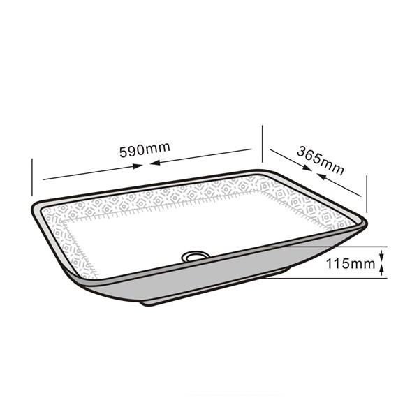 E-8321 Tezgah Üstü Porselen Lavabo