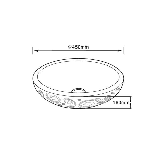 E-9002 Tezgah Üstü Porselen Lavabo