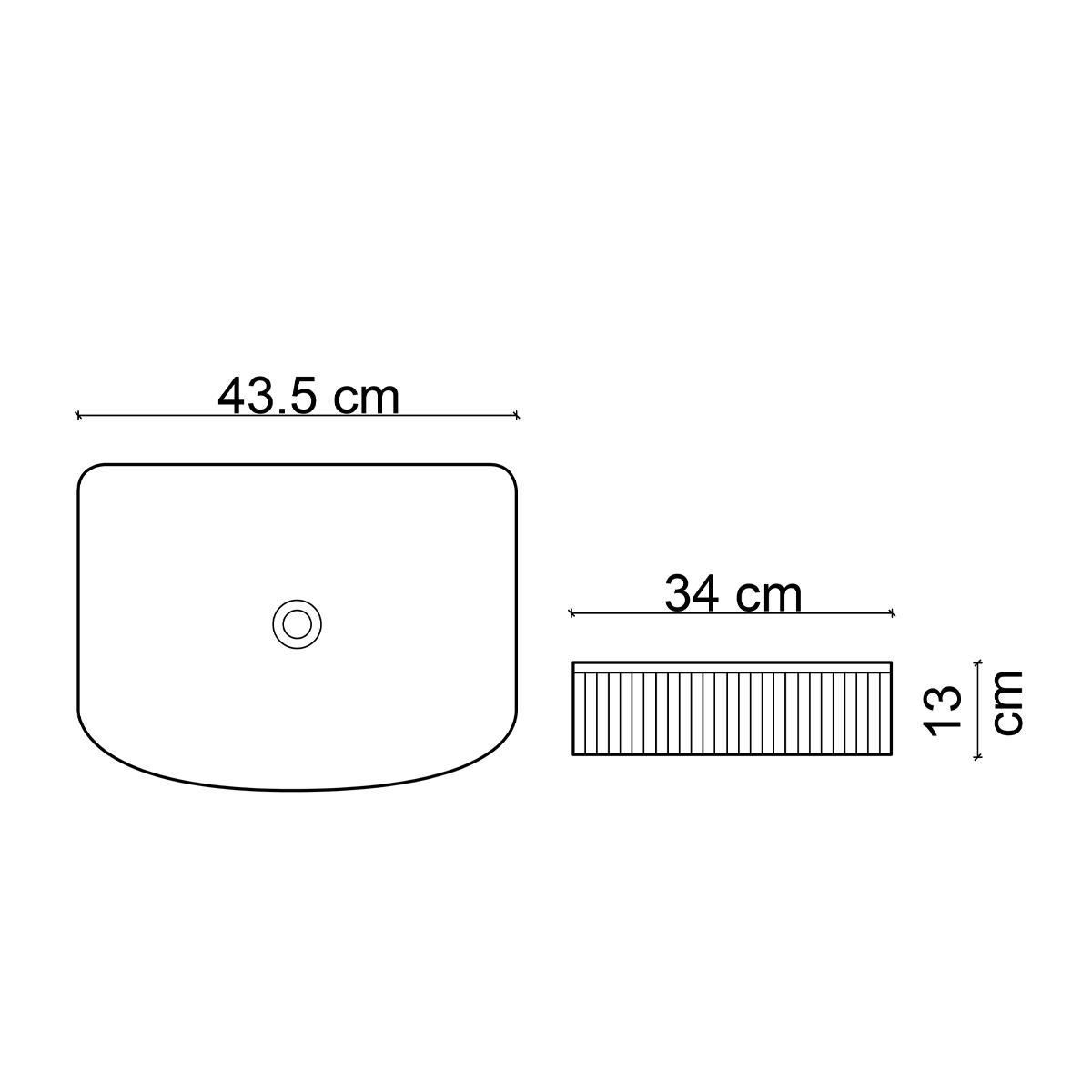 E-W1005MB Tezgah Üstü Lavabo Mat Beyaz