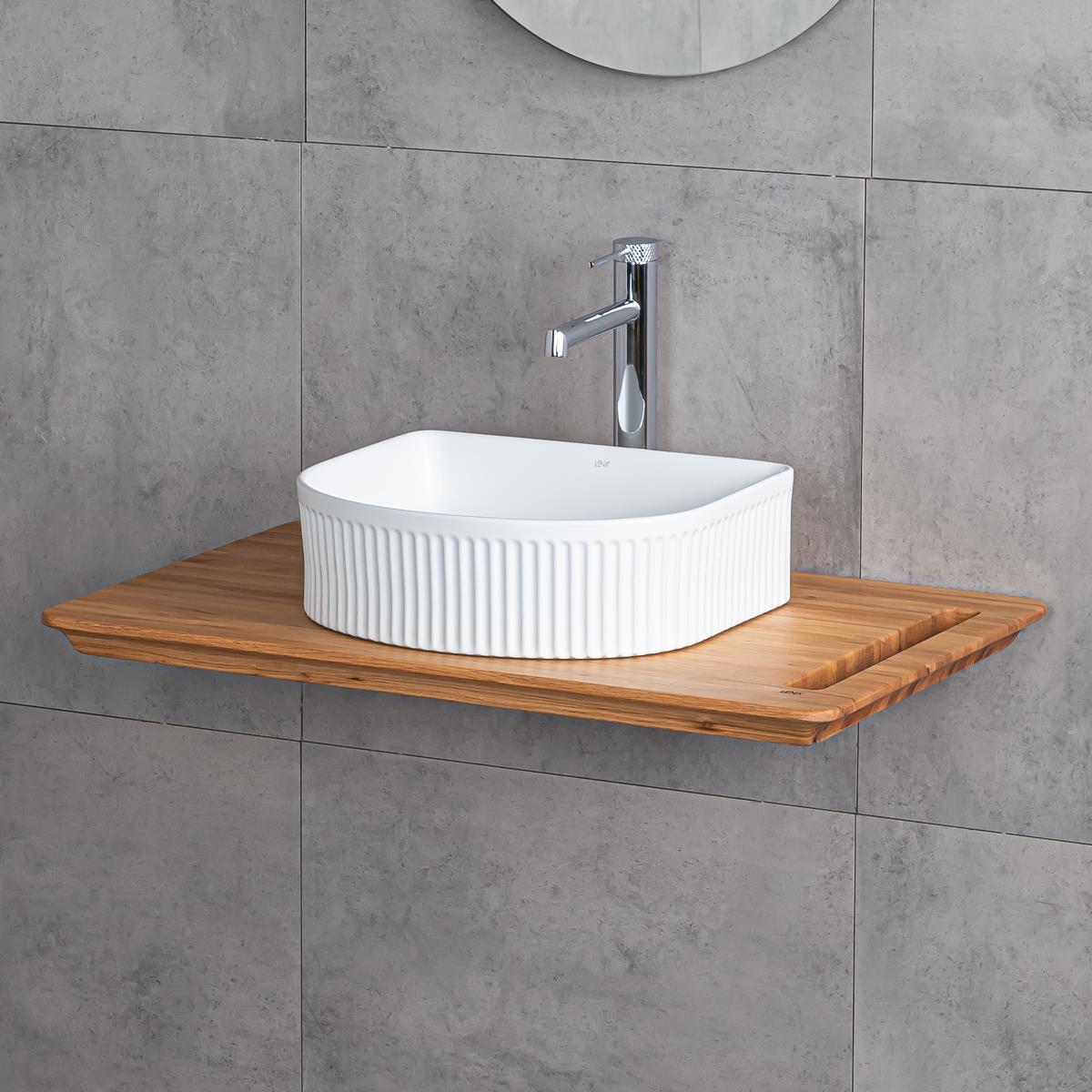 E-W1005MB Tezgah Üstü Lavabo Mat Beyaz
