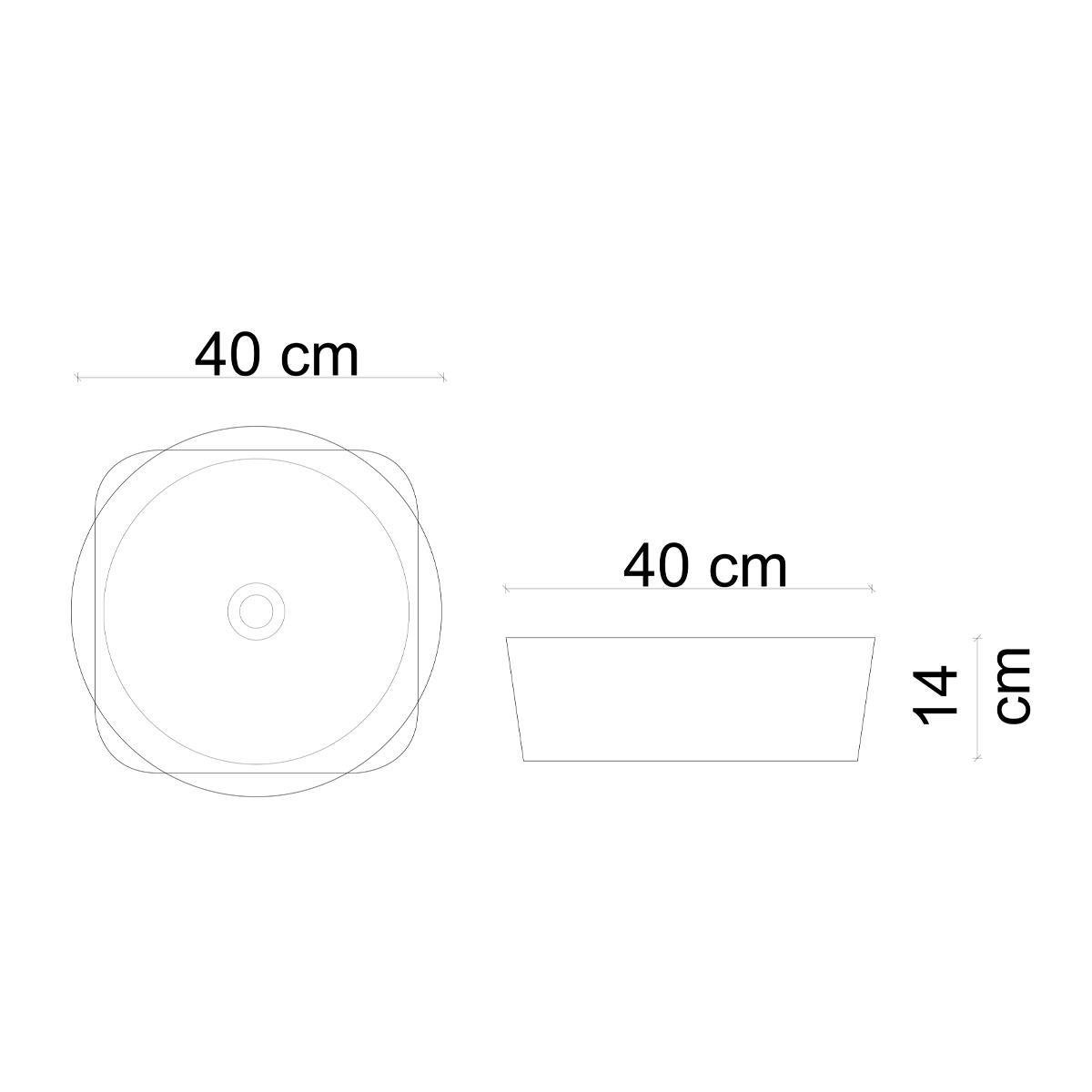 E-W1050MB Tezgah Üstü Lavabo Mat Beyaz