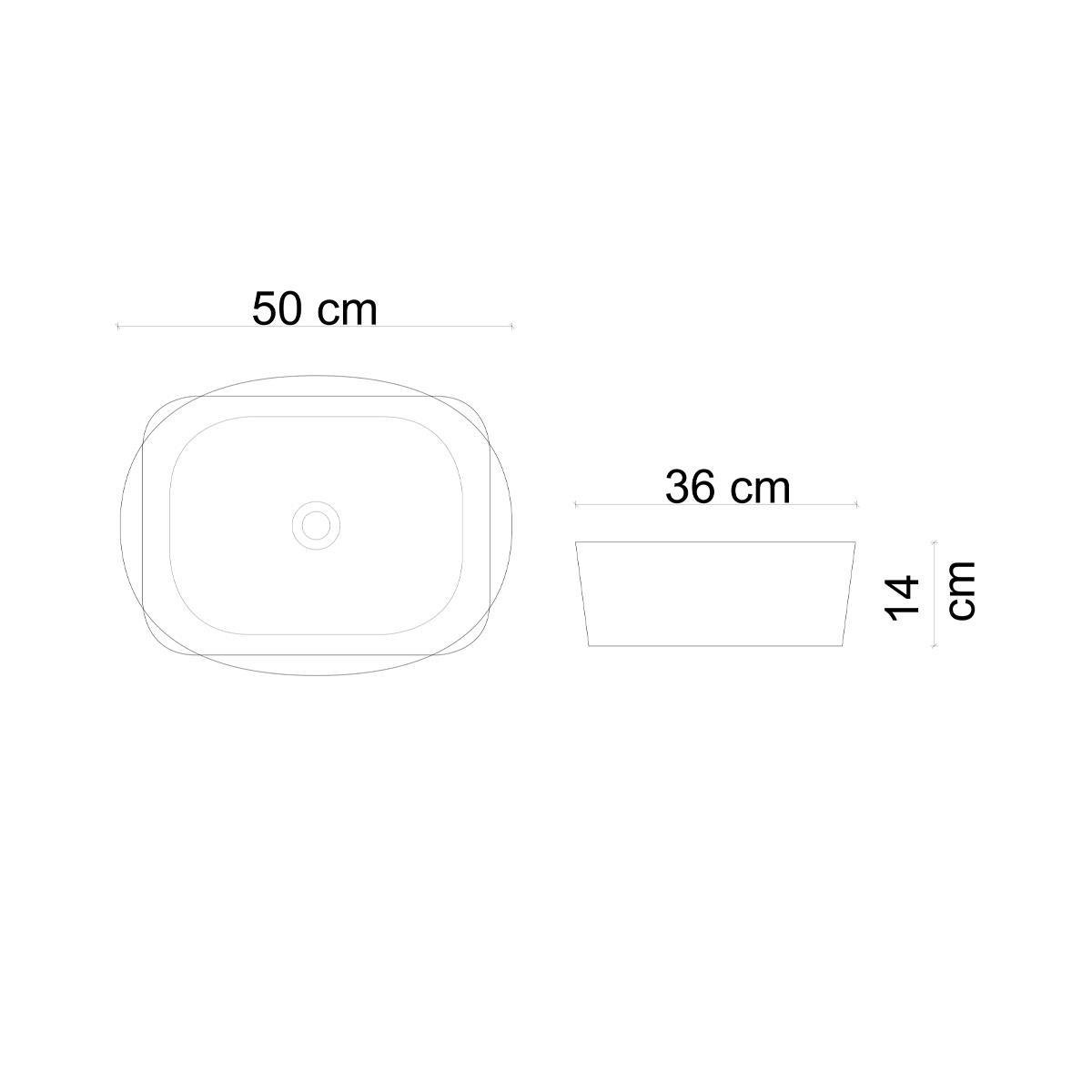E-W1051MB Tezgah Üstü Lavabo Mat Beyaz