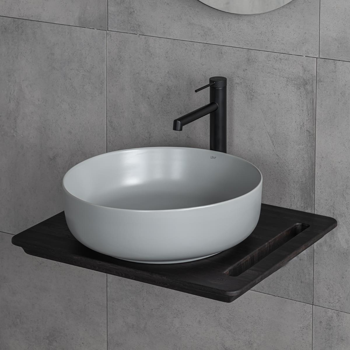 E-W1201MG Tezgah Üstü Lavabo Mat Gri